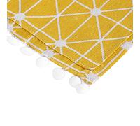 Alomejor Protecteur Anti-poussière Multi-usages en Coton et Lin, Housse Résistante aux Taches pour Réfrigérateur et Machine à Laver en Jaune, 21,7" X 51,2", Décor élégant pour Table de Cuisine