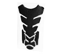 Alomejor Protecteur de Réservoir de Moto, Matériau PVC, Tampon Autocollant de Réservoir d' 3D, Convient pour (bord noir argenté)
