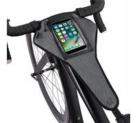 Alomejor Protection contre la Transpiration pour Vélo, Filet Absorbant la Transpiration avec Support de Téléphone pour L'entraînement de Cyclisme en Salle, Conception Portable Légère Qui (BLACK)