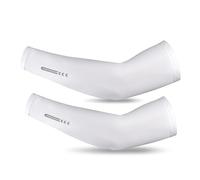 Alomejor Protection UV Manchons de Bras de Refroidissement Manchon de Sport pour Activités de Plein Air Hommes Femmes Adolescents Nylon Spandex Noir Blanc M L XL XXL 1 Paire (M)