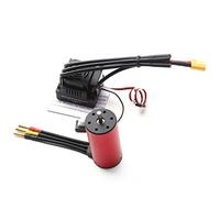 Alomejor Puissant Moteur sans Balais 2650 KV avec ESC 120 A pour Voiture 1/8 RC, Conduite Fluide et Performances Fiables, Combinaison Moteur étanche sans Capteur pour Les Niveaux de compétence.