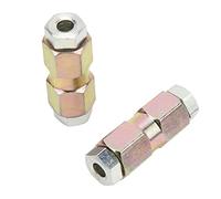 Alomejor Raccords de Conduite de Frein, Connecteurs de Tuyau de Frein en Métal, 2 Raccords en Ligne pour Tuyaux de de 3/16 Pouces Compatibles avec et