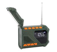 Alomejor Radio d'urgence Solaire à Manivelle pour L'extérieur, Alerte | Batterie Externe 4000 MAh, Chargeur de Téléphone Portable Sortie 3 A, Antenne Rétractable pour Réception Forte, Sirène SOS