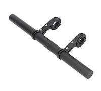 Alomejor Rallonge de Guidon de Vélo de 30 CM, Barre de Montage de Phare de Vélo en Alliage D'aluminium Double Support de Guidon de Vélo