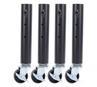 Alomejor Rallonge de Pied de Table en Acier au Carbone avec roulettes pour la stabilité des Meubles, 4 Rehausseurs D'extension de Hauteur pour Comptoirs de Cuisine, étagères (27 cm)