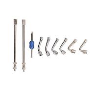 Alomejor Rallonges de Tige de Valve, Adaptateur d'extension en Métal pour Voitures, Camions, Camions avec Angles de 45, 90, 135 Degrés