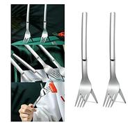 Alomejor Râpe à Fourchette à Pastèque Multi-usages Fourchette à Couper Les Fruits à Pastèque Lisse Matériau de Qualité Alimentaire Poignée Confortable Argent 41g pour Recevoir des Amis (#1)