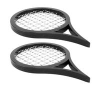 Alomejor Raquette à Cheveux Portable, Peigne Rotatif, Brosse à Friser, Peigne pour Cheveux Bouclés, Styles Texturés, 2 Pièces (BLACK)