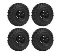 Alomejor RC Crawler Wheel Hub -Kit, Premium-Alliage D'aluminium, Conception de Scimitar Unique, Précision pour la stabilité, 4pcs pour Une Amélioration de L'expérience de Conduite (Black)