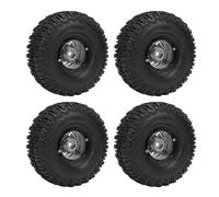 Alomejor RC Crawler Wheel Hub -Kit, Premium-Alliage D'aluminium, Conception de Scimitar Unique, Précision pour la stabilité, 4pcs pour Une Amélioration de L'expérience de Conduite (Silver)