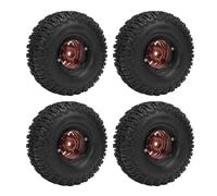 Alomejor RC Crawler Wheel Hub -Kit, Premium-Alliage D'aluminium, Conception de Scimitar Unique, Précision pour la stabilité, 4pcs pour Une Amélioration de L'expérience de Conduite (Brown)