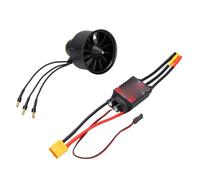 Alomejor RC Plane Ducted Fan 50mm, 12 Pales avec Moteur Brushless 3500KV | Boîtier en Alliage D'aluminium, Ventilateur en Plastique Technique à 12 Pales, Compatible avec Batterie LiPo 2-4S,