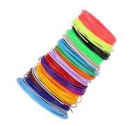 Alomejor Recharges de Filament pour Stylo 3D, 1.75mm, 20 Pièces, 20 Couleurs Différentes, Filament D' Vert et écologique