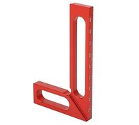 Alomejor Règle à Angle Droit de 90 ° en Alliage D'aluminium carré de Charpentier en Forme de L pour le Travail du Bois et le Travail des Métaux, Petite Taille (100mm)