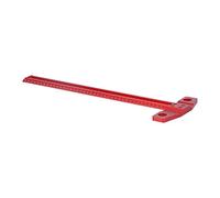Alomejor Règle Carrée de Type T, Outil de Traçage à Angle Droit pour le Marquage du Bois et du Verre, Alliage D'aluminium 6061 Rouge 1 unité (400 mm)