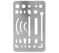 Alomejor Règle de Modèle de Dessin Polyvalente Durable à 27 Trous pour Fournitures Artistiques, 10 Pièces en Acier Inoxydable pour Dessins Techniques (SILVER)