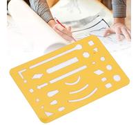Alomejor Règle de Modèle de Dessin Polyvalente Durable à 27 Trous pour Fournitures Artistiques, 10 Pièces en Acier Inoxydable pour Dessins Techniques (ORANGE)