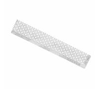 Alomejor Règle de Peinture en Strass en Acier Inoxydable, Grilles Durables, Stylo à Pointe pour Bricolage 5D, Lisseur de Strass soigné pour Débutants et Professionnels (Règle fleur de prunier (138))