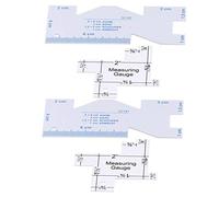 Alomejor Règle D'épaisseur Artisanale, Jauge de Mesure de Couture Multifonctionnelle, Règle en Aluminium pour la Fabrication Manuelle de Plaques de Coupe