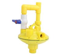 Alomejor Régulateur Automatique de Pression de Conduite D'eau D'abreuvoir, Soupape de sécurité Améliorée pour Poulet D'élevage, Régulateur de Tuyau Circulaire en Plastique Jaune pour Poulets de Chair,
