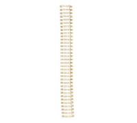 Alomejor Reliure à Fil à Double Boucle, épines Durables pour Organiser les Documents, Format A4, 3/4 Pouces de Diamètre, 50 Paquets (GOLD)