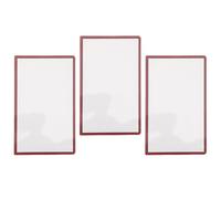 Alomejor Remplacement du Couvercle D'objectif du Cadre D'écran Supérieur avec un Toucher Plus Lisse pour la Nouvelle 3DS XL, 3 Pièces en Résine Haute Résistance, Installation Facile (rouge)