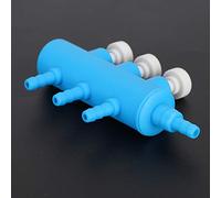 Alomejor Répartiteur d'air pour Aquarium Adaptateur de Pompe à Oxygène en Plastique Efficace pour Aquarium 2 Voies, 3 Voies, 4, 5, 6 adapté au Fonctionnement des Aquariums Bleu Blanc 2 Pièces (Une