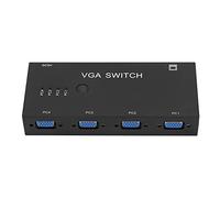 Alomejor Répartiteur VGA 4 Entrées 1 Sortie, Commutateur pour écran HD | Plug and play, prend en charge plusieurs résolutions, entrées faciles à changer