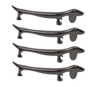 Alomejor Repose-baguettes Support de Cuillère Réutilisable pour Tenir la Fourchette à Cuillère, Garde les Ustensiles Propres pour la Maison ou les Restaurants, Placage en Alliage de Zinc, 4 Pièces