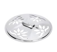 Alomejor Résonateur de Couverture de Guitare, Plaque de Couverture Perforée Argentée en Acier Inoxydable avec Motif Unique pour une Amélioration et une Protection Professionnelles du Son