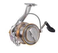 Alomejor Rigid 12000 Bobine de Pêche en Laiton Massif Arbre Principal Construction Légère du Système de Conduite Puissante pour Les Amateurs de Pêche en Eau Salée