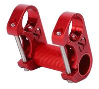 Alomejor Riser de Tige de v¨¦lo rallonge de Tige Double de v¨¦lo 25.4mm Alliage d'aluminium r¨¦glable Tige de Guidon de v¨¦lo Pliant rehausser Le Dispositif(Rouge)