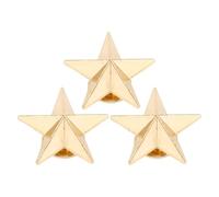 Alomejor Rivets étoiles à 5 Branches en Alliage Durable 16mm avec Vis de 4mm pour Accessoires de Mode de Maroquinerie 50 Ensembles (GOLD)