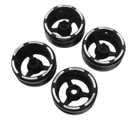 Alomejor Roues Beadlock RC de 1,9 Pouces, 4 Jantes en Alliage D'aluminium en Fibre de Carbone avec Système de Fixation à Vis, pour Voiture sur Chenilles 1/10 RC SCX10 D90 Capra Mises à