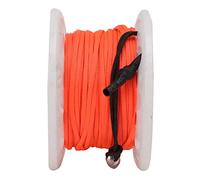 Alomejor Rouleaux d'orange Fluorescents - Bobines de Divulation avec Joint Pivotant en Cuivre, Bobine D'épave de 30 M de Ligne pour Exploration de la cavité sous-Marine (Roue Blanche)