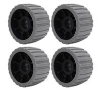 Alomejor Rouleaux Oscillants de Remorque de Bateau, Rouleau rainuré en Polyester Haute Température Durable pour Remorques de Bateau, 4 Pièces (Grey)