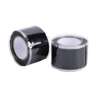 Alomejor Ruban Adhésif en Silicone Auto-fusionnant pour Poignées sans Adhésif, Idéal pour Pagaie de Kayak, Guidon de Vélo, Barre de Traction, Batte de Baseball, 1,5 M X 25 Mm, Noir