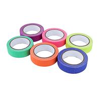Alomejor Ruban Adhésif Fluorescent en Coton, 6 Couleurs, Ruban Adhésif Lumineux, Accessoire de Performance sur Scène pour la Décoration de la Maison, Bleu, Violet, Rose, Orange, Jaune, Vert