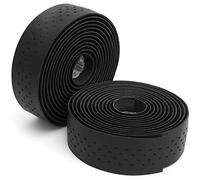 Alomejor Ruban de Guidon de Vélo de Route, Antidérapant, Absorbant les Chocs, Respirant, avec Mousse PU EVA, pour Types de Vélos de Route et Vélos (BLACK)
