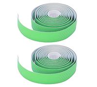 Alomejor Ruban de Guidon de Vélo, Enveloppes de Guidon de Vélo de Route avec Bouchons d'extrémité et Sangles pour le Cyclisme sur Route, Canne à Pêche, Accoudoir de Chaise, Volant (GREEN)