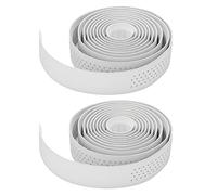 Alomejor Ruban de Guidon de Vélo, Enveloppes de Guidon de Vélo de Route avec Bouchons d'extrémité et Sangles pour le Cyclisme sur Route, Canne à Pêche, Accoudoir de Chaise, Volant (SILVER)