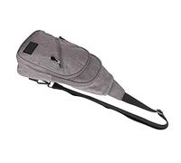 Alomejor Sac à Bandoulière de Poitrine Léger et Réglable pour Hommes, avec Fermeture éclair de qualité pour Les Activités de Plein Air, Messager à Bandoulière en Polyester (Gris Clair)