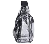 Alomejor Sac à Bandoulière, Sac de Poitrine Transparent en PVC Transparent, Imperméable, Idéal pour la Randonnée et Les Concerts, Petit à Dos à Bandoulière Réglable pour Hommes et Femmes