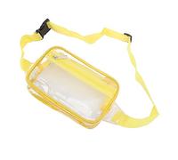 Alomejor Sac à Bandoulière Transparent, Sac de Taille de Poitrine Transparent en PVC Imperméable avec Sangle Respirante Réglable, pour Les Concerts de Voyage, de Sport, de Plage, (Yellow)