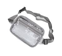 Alomejor Sac à Bandoulière Transparent, Sac de Taille de Poitrine Transparent en PVC Imperméable avec Sangle Respirante Réglable, pour Les Concerts de Voyage, de Sport, de Plage, (Grey)