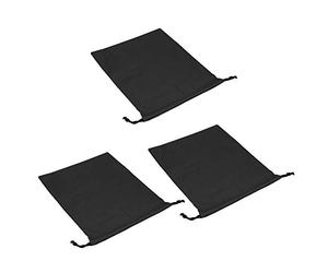Alomejor Sac à Cordon en Nylon Imperméable, Sacs de Rangement Anti-poussière pour Chaussures, Organisateur de Vêtements pour Les Voyageurs en Plein Air, Noir 10,6x13,4 Pouces, Lot de 3 (Black)