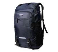 Alomejor Sac à Dos D'alpinisme 80 L, Sac à Dos de Voyage étanche de Grande capacité avec Sangles de Poitrine pour la Randonnée, le Camping, la Course à Pied, le Cyclisme (bleu foncé)