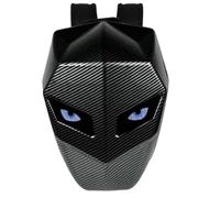 Alomejor Sac à Dos de Moto Programmable à LED, Couverture Rigide en Fiber de Carbone pour Casque et Ordinateur Portable, pour Motocyclistes, ABS PC 1680pvc, pour Motards