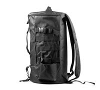Alomejor Sac à Dos de Pêche, Tissu Polyester avec Poches Zippées, Poches Latérales, Sangles Molle pour Accessoires D'équipement de Pêche (Black)