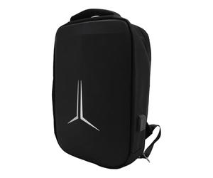 Alomejor Sac à Dos de Voyage Satellite étanche avec Port de Chargement USB pour Câbles d'alimentation de Mini Antenne Parabolique Sac de Rangement en Nylon pour Les Amateurs de Plein Air (Black)